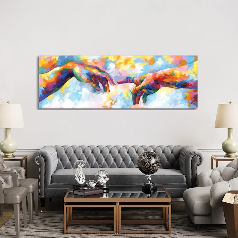 iCanvas "The Creation Of Adam,A Homage To Michelangelo" by Leon Devenice Canvas Print