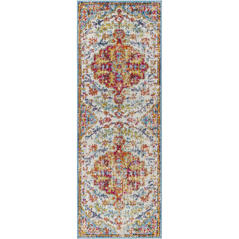 Livabliss Harput Updated Traditional Medallion Area Rug - Orange - 2' 7" x 7' 3"