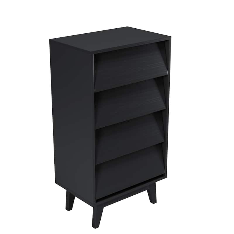 37" Tall Vintage Style 4 Drawer Dresser,Wood Dressers & Chest of Drawers,Wood Grain Finish