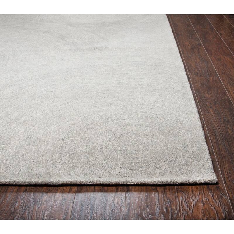 Alora Decor London Grey Swirl Hand-tufted Wool Rug