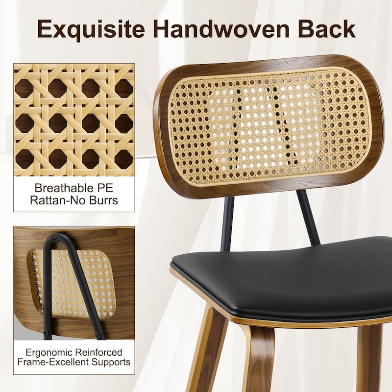 26-Inch Upholstered Counter/ Bar Stools Set of 2 or 3 - 35.1"H x 17.7"W x 19.5"D