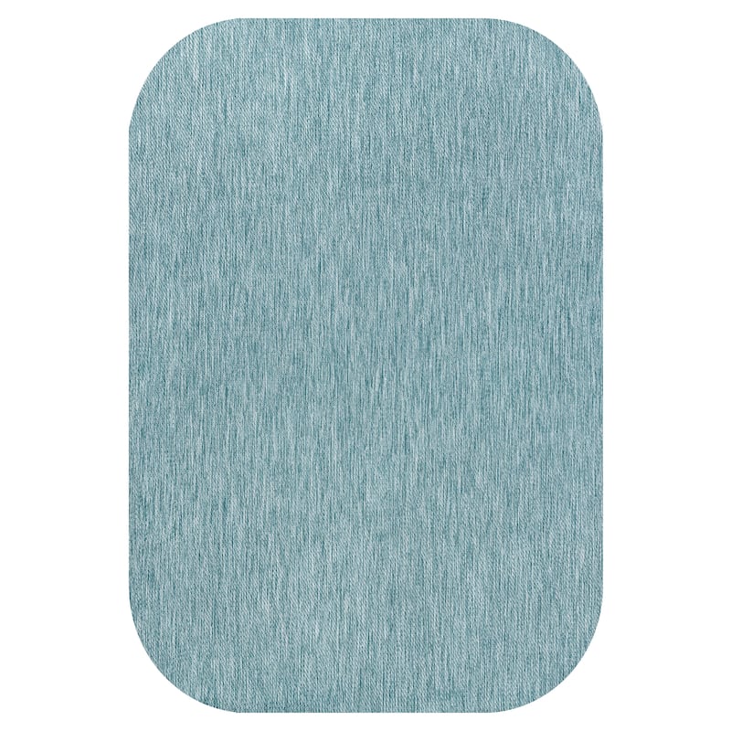 JONATHAN Y Miles Modern Minimalist Radius Corner Solid Indoor/Outdoor Shaped Area Rug