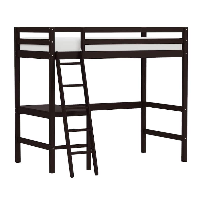 Hillsdale Caspian Wood Twin Loft Bed with Desk