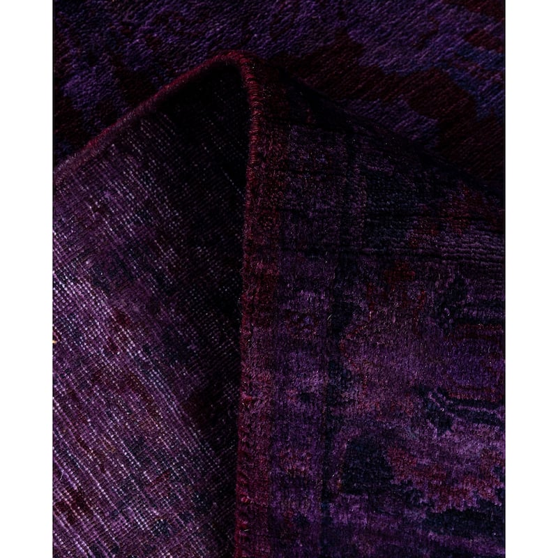 Overdyed One-of-a-Kind Hand-Knotted Area Rug - Purple - 3' 2" x 5' 3"