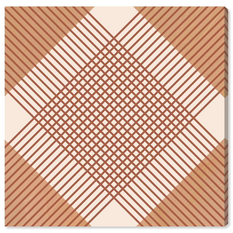 Wynwood Studio Canvas Abstract Sun Prints Notepad Brown and Cream White Modern & Contemporary Wall Art Canvas Print - 20 x 20