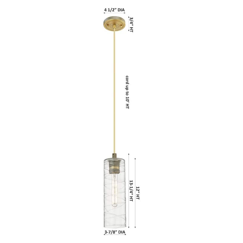 Innovations Lighting Downtown Urban - Crown Point - 1 Light 12" Cord Hung Pendant