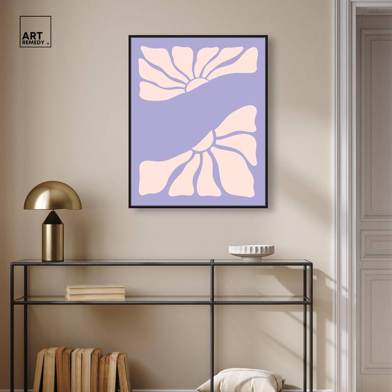 Split in two Flower Canvas by Art Remedy