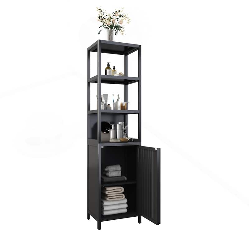Versatile Slim Freestanding Cabinet for Organizing Various Spaces
