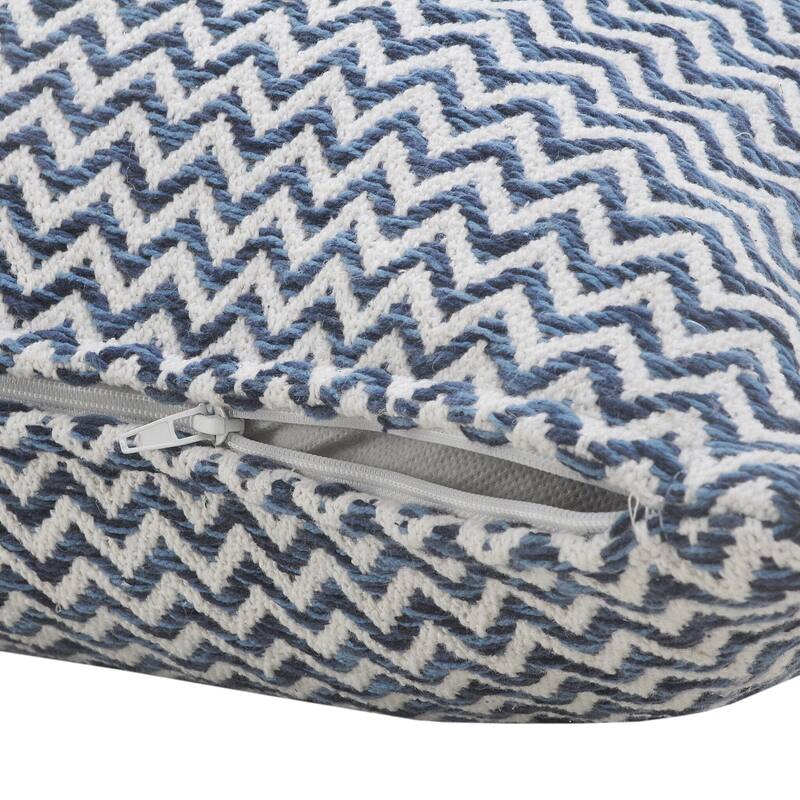 Sevita Beige and White Chevron Throw Pillow