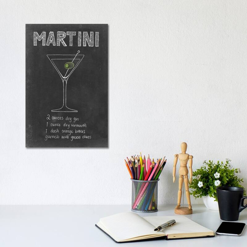 iCanvas "Chalkboard Cocktails Collection VI" by Grace Popp Canvas Print - 12x8x0.75