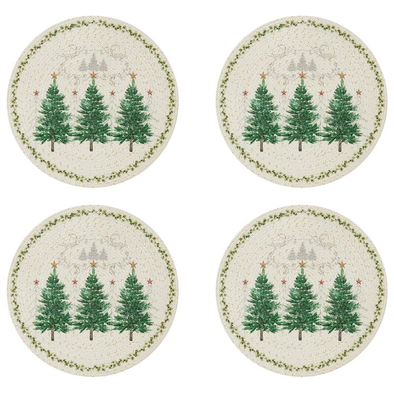 Avanti Trees Set of 4 Round Placemats