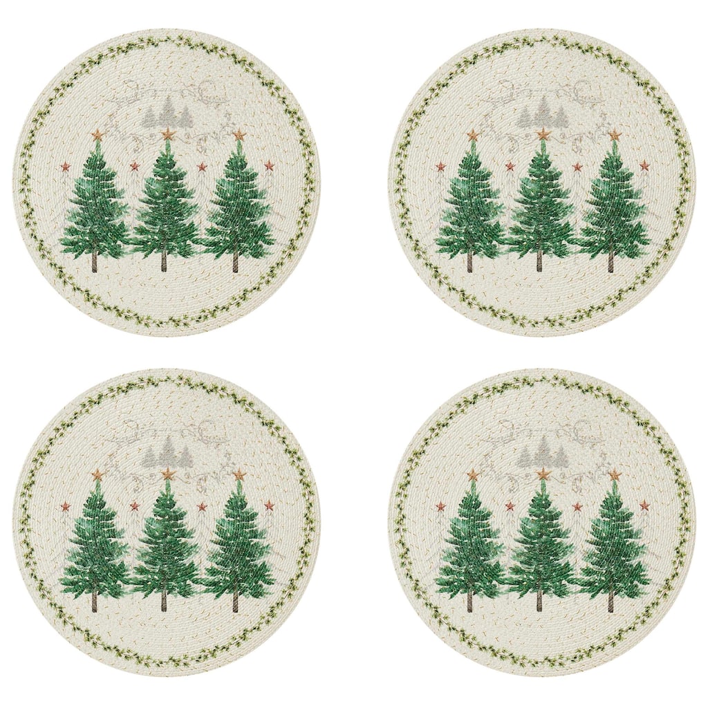 Avanti Trees Set of 4 Round Placemats