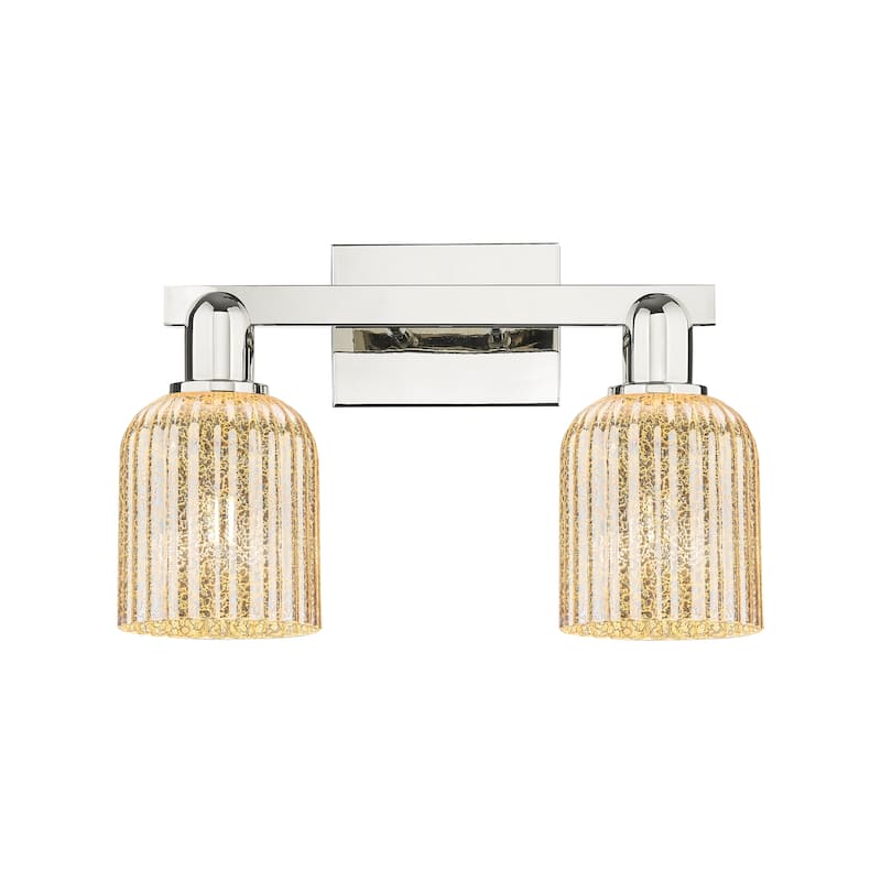 Innovations Lighting 716-2W-11-16 Bridal Veil Vanity Bridal Veil 2 - Polished Nickel / Mercury