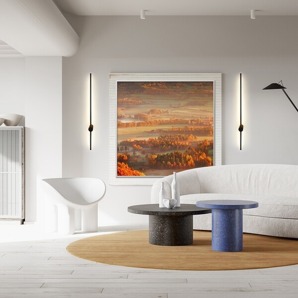 Modern Minimalist Style Black LED Plug in Long Strip Wall Sconce On Sale Bed Bath Beyond 35407040