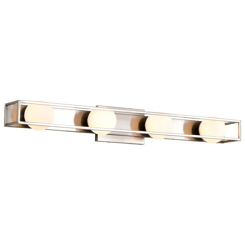 Jenkins 32 Inch 4 Light LED Vanity Brushed Nickel with Frosted Glass - Brushed Nickel