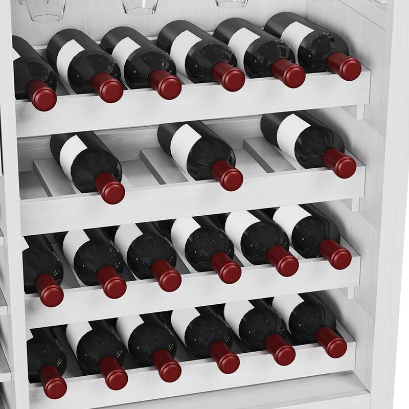 Moasis Wine Bar Cabinet with LED Light and Power Outlet