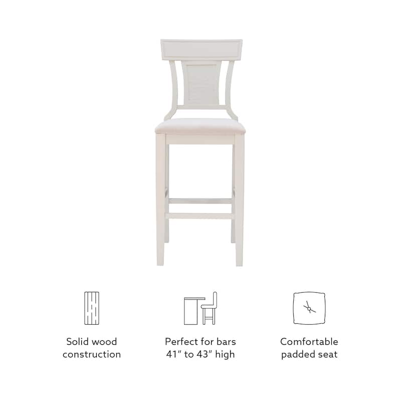 Ryder Handwoven Rattan Farmhouse Bar Stool