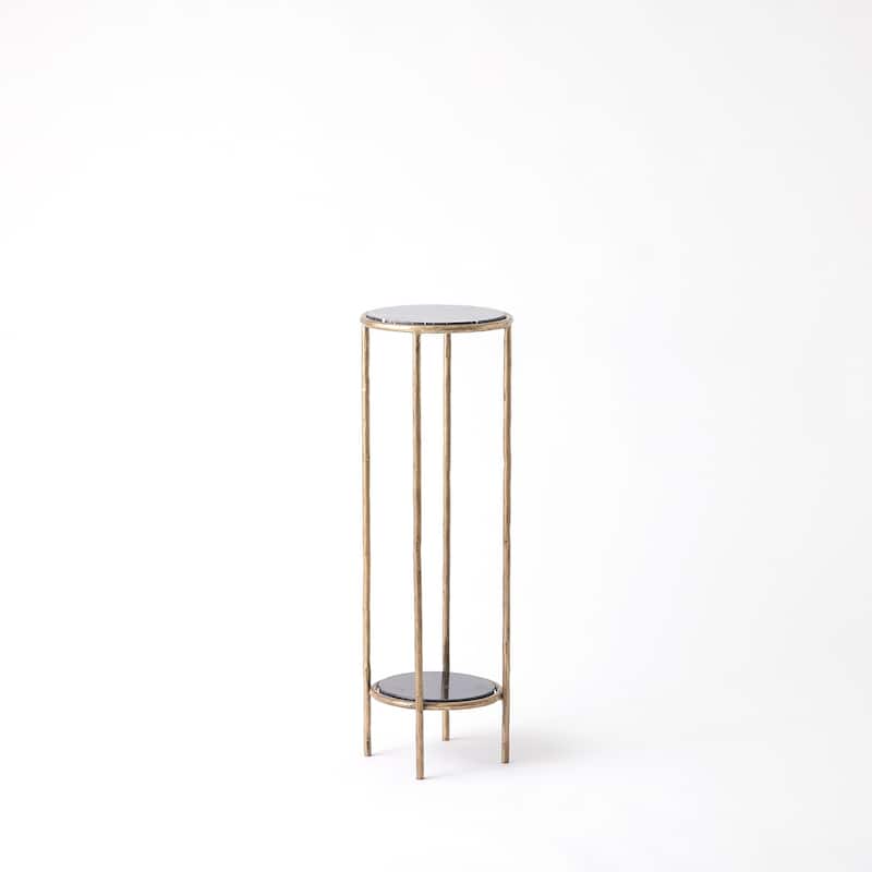 Leif Iron Pedestal Table - Brass - Small
