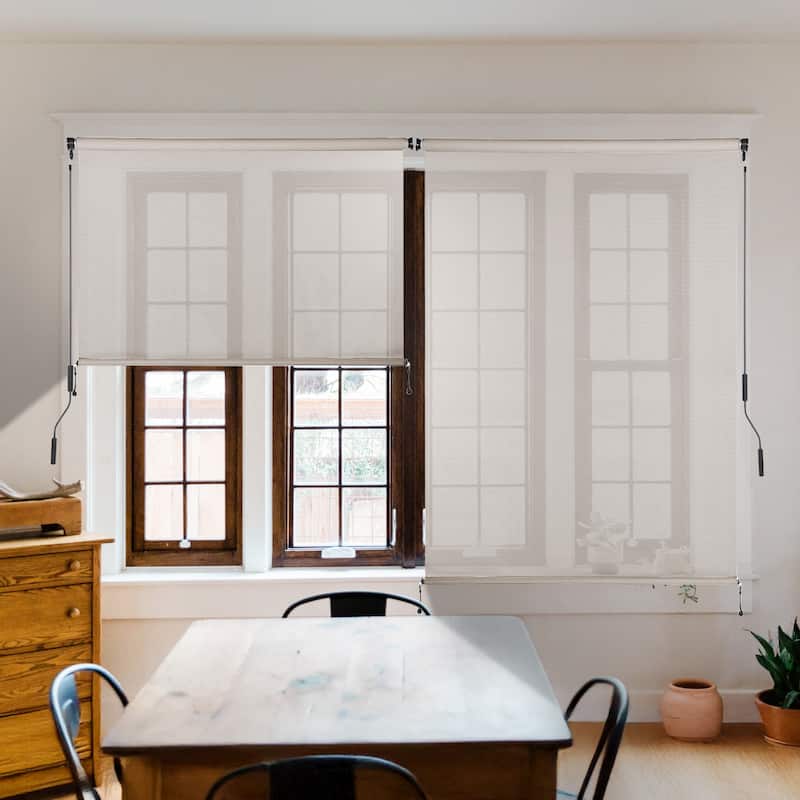 Aoodor 5% Openness Cordless Solar Fabric Roller Shade, 95% UV Protection Blinds