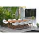 Option Light Wood Finish & White Chairs