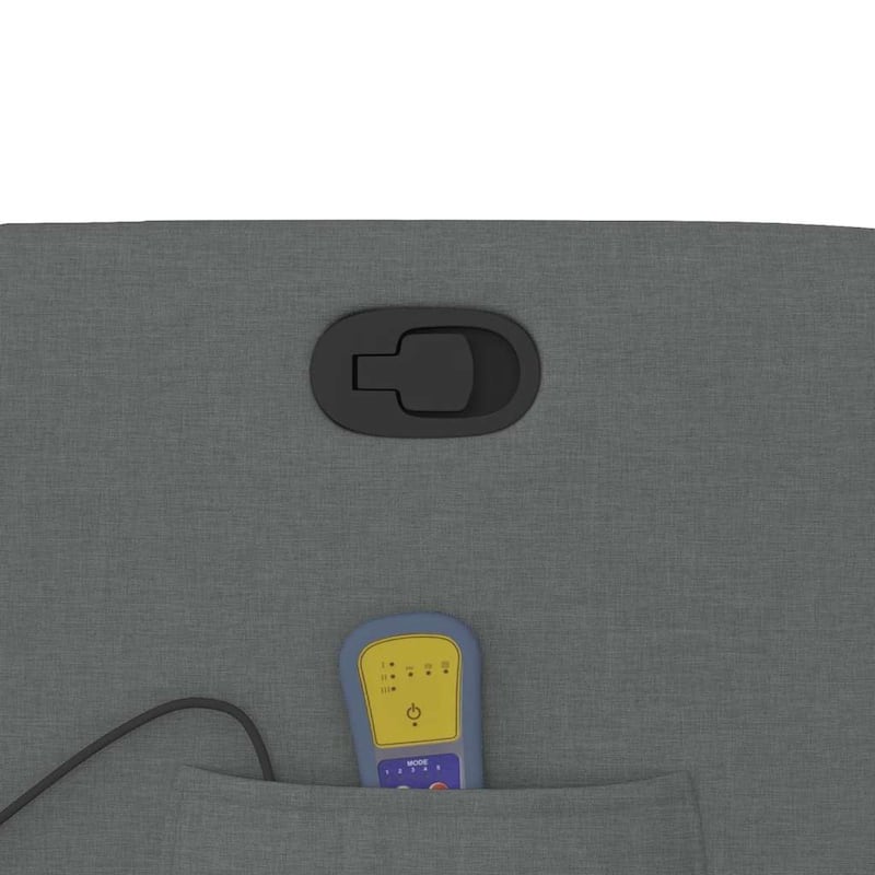 vidaXL Massage Recliner Chair Dark Grey Fabric