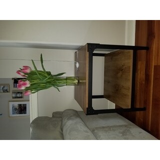 Carbon Loft Witten 20" Square Angle Iron End Table, Set of 2 - 20 x 20 x 20h