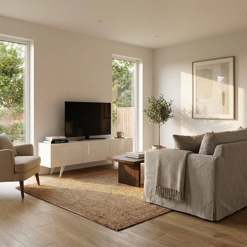 Meble Furniture Net 03 71" TV Stand - Modern High Gloss Media Console for up to 80" TVs