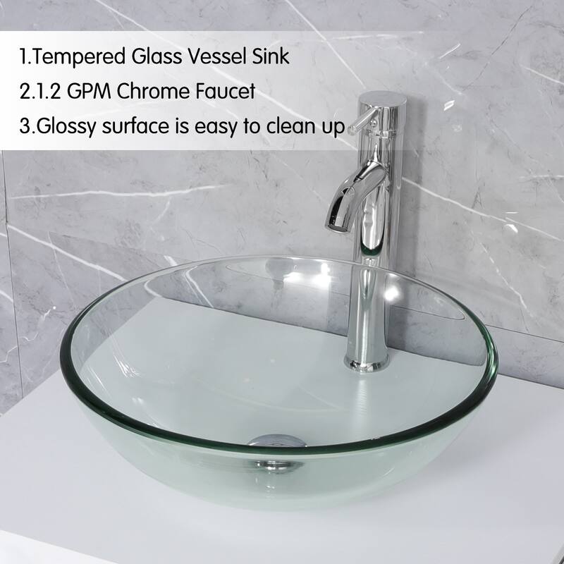 72" Bathroom Vanity Set with Vessel Sink Side Cabinet Combo