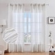 preview thumbnail 20 of 29, Deconovo Bedroom Crepe Solid Sheer Voile Curtain (2 Panels) 52*108 Inches - Light Grey