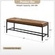 preview thumbnail 8 of 6, HULALA HOME Horst 50 in.W Contemporary Upholstered Bench with Metal Legs