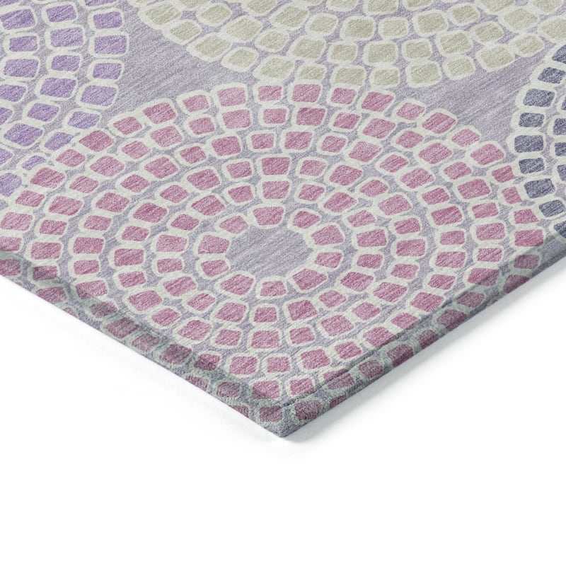 Machine Washable Indoor/ Outdoor Chantille Contemporary Geo Rug