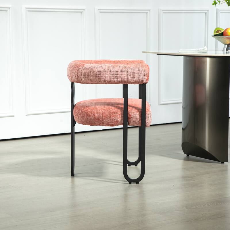 Fabric Upholstered Kitchen Side Dining Chair with Cushion, Backrest, Non Slip Feet for Dining Room Kitchen Living Room Bedroom