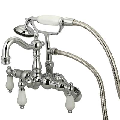 Kingston Brass Vintage Wall Mounted Clawfoot Tub Filler with Personal