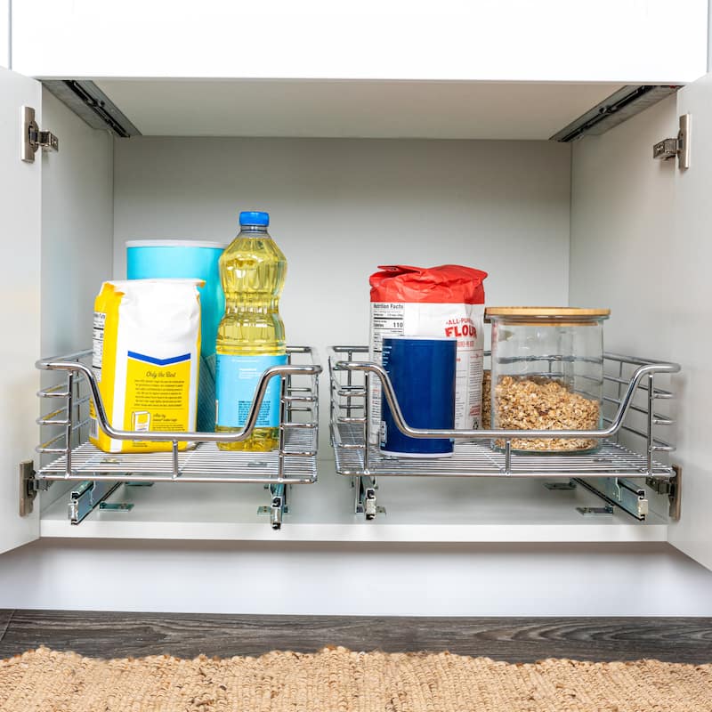 Household Essentials Chrome-Plated Steel Storage Organizer