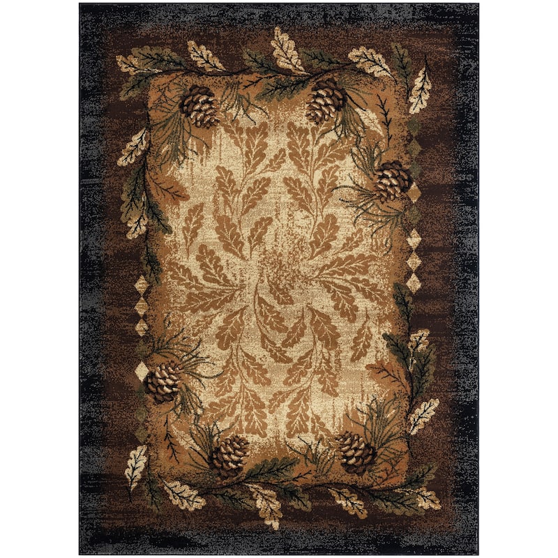 Sunset Valley Oak Ridge Brown Lodge Area Rug - 2'3"x7'7"