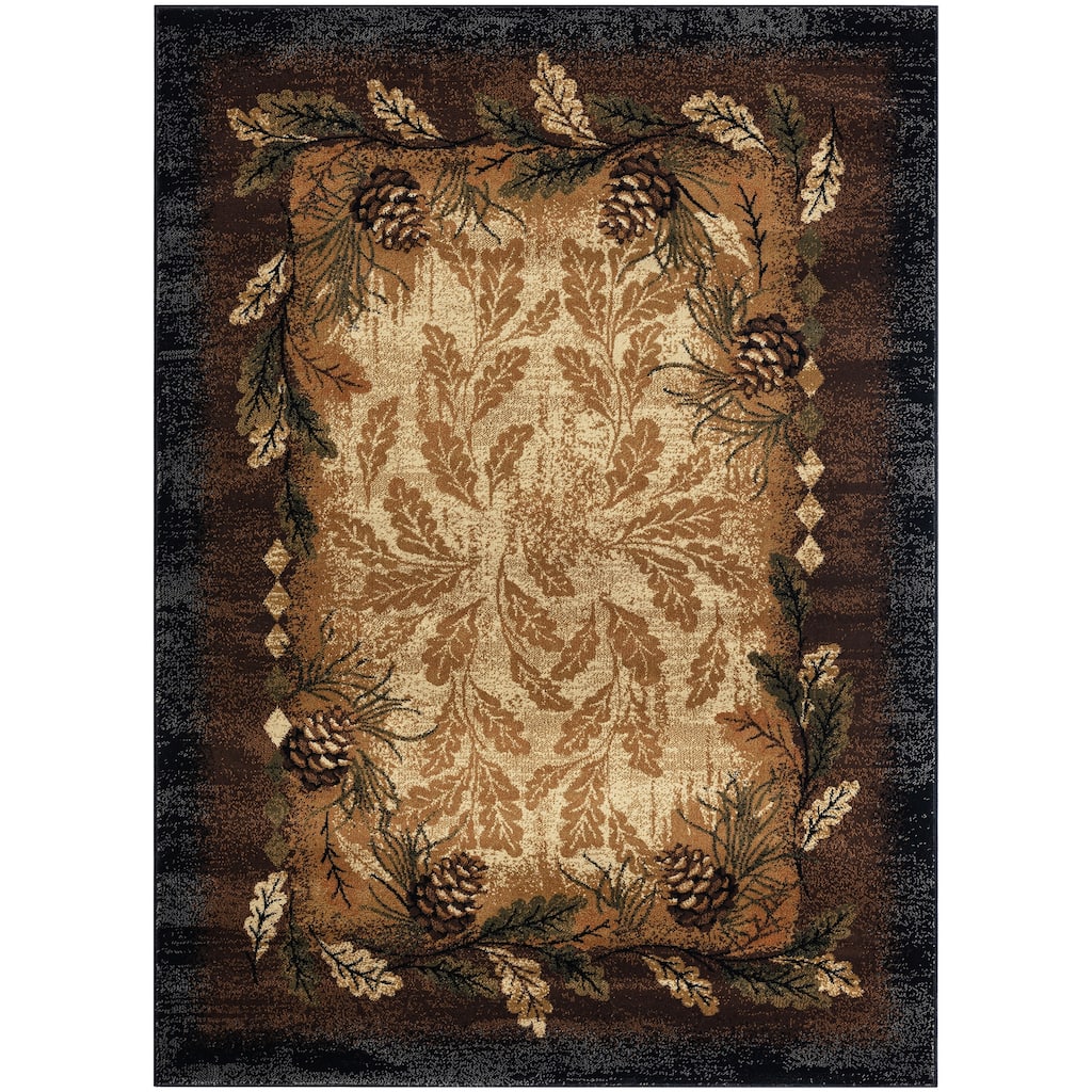 Sunset Valley Oak Ridge Brown Lodge Area Rug