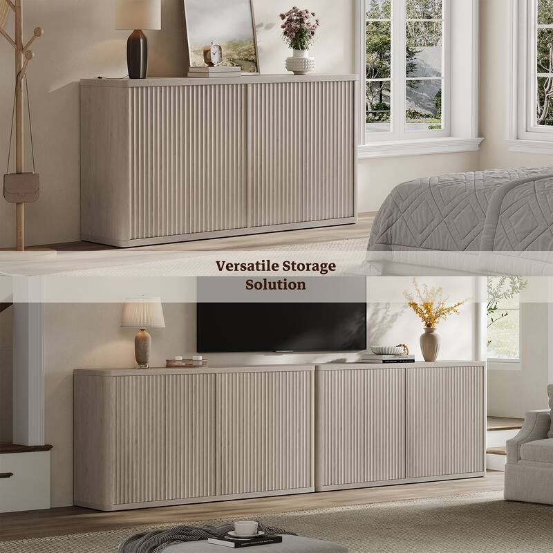 66.3W"Storage Cabinet with Adjustable Shelves