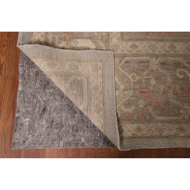 Vegetable Dye Oushak Area Rug Handmade Grey Wool Carpet - 8'4" x 9'10"