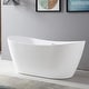 preview thumbnail 3 of 53, Vanity Art 71" X 32" White Acrylic Freestanding Air Bubble Soaking Bathtub with UPC Certified Overflow and Pop-up Drain