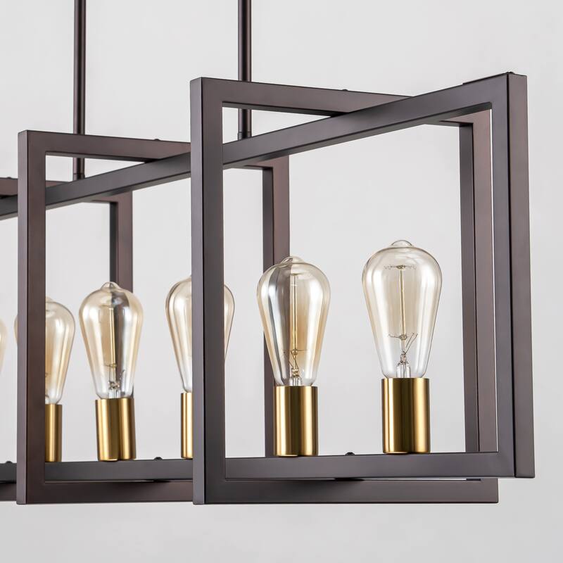 Black or Gold Farmhouse Rustic Kitchen Island Pendant Chandelier for Dining Room