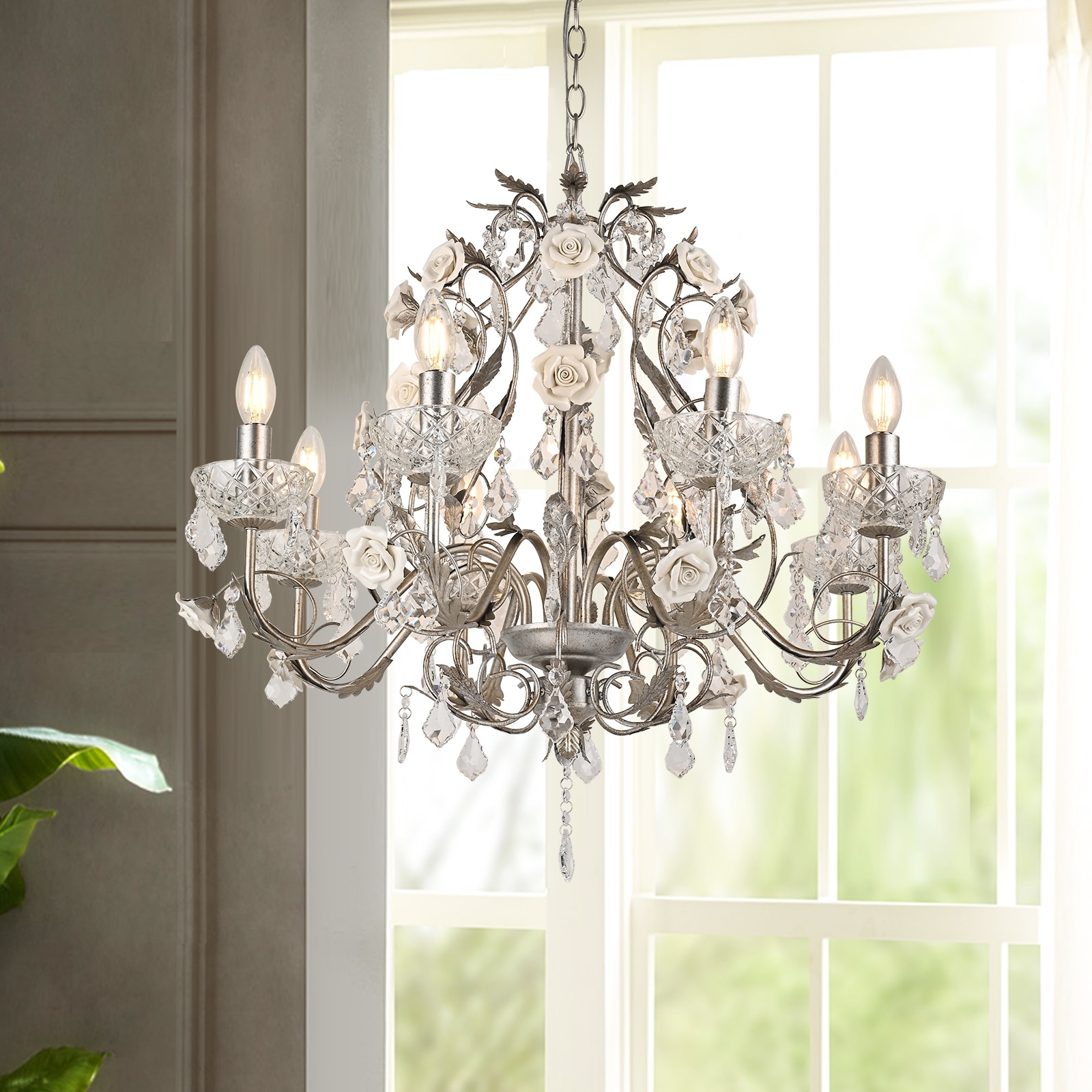 Vintage silver chandelier deals
