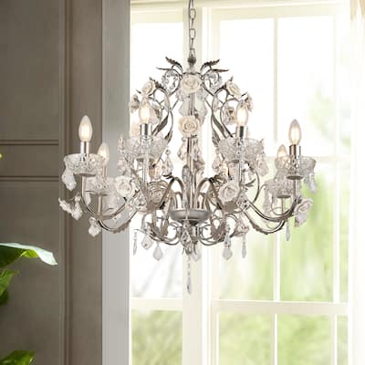 Beautiful and Elegent Vintage Decorative Rose Crystal Palace Chandelier