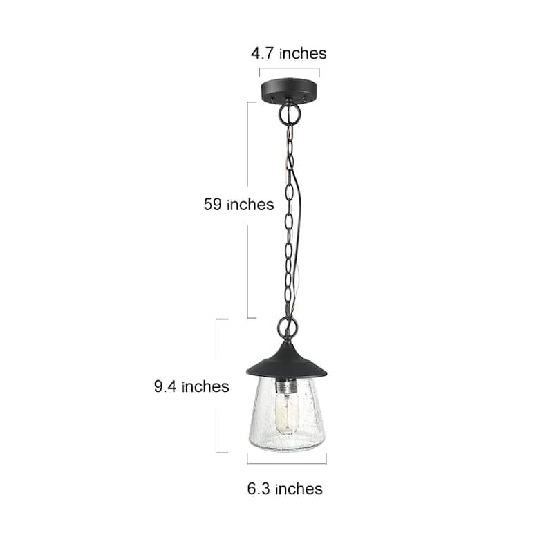 LNC 1-Light Outdoor Traditional Porch Patio Hanging Pendant Lights