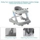 preview thumbnail 5 of 6, Adjustable Height Foldable Push Walker with Detachable Feeding and Music Trays - 23.6”L x 27.5”W x 21”H
