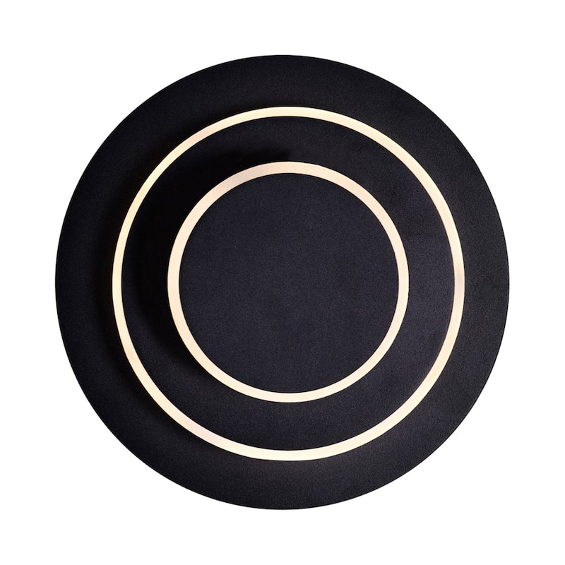 Private I Integrated LED Round Matte Black Wall Sconce - Matte Black