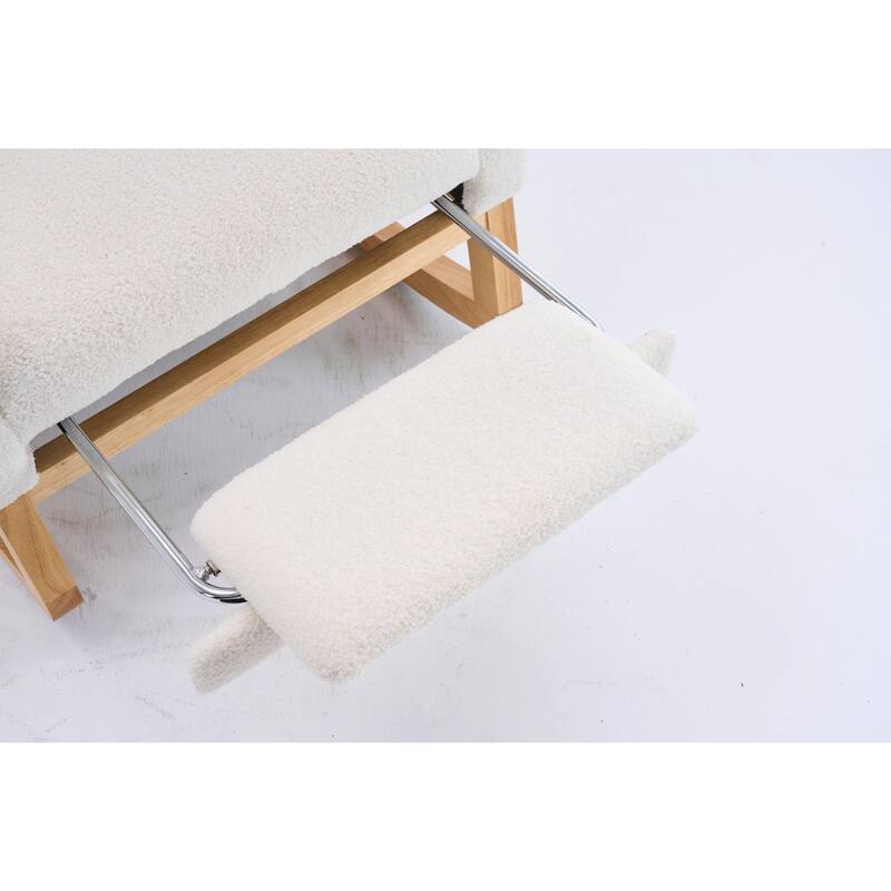 Nursery Rocking Chair - 39.76" Tall with Flip-Down Ottoman