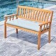 preview thumbnail 2 of 5, Kapalua Honey Nautical Eucalyptus Wooden Outdoor Garden Bench