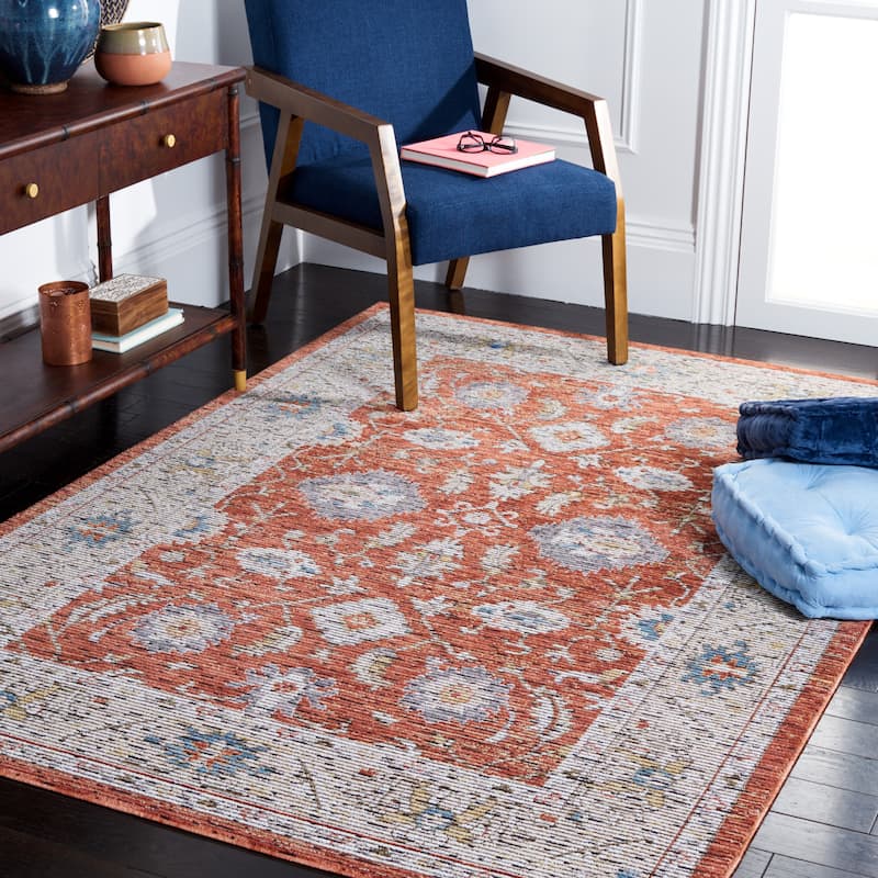 SAFAVIEH Sierra Euphemia Oriental Rug - 9' x 12' - Ivory/Rust