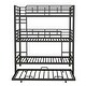 preview thumbnail 5 of 14, Metal Twin Size Triple Bunk Bed with Trundle for Space Saving