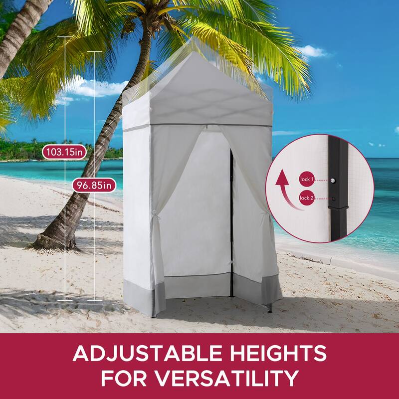 Sunjoy 4’ x 4’ Pop-Up Canopy Tent, Outdoor Instant Pop-Up Gazebo, Portable Privacy Changing Tent with Sidewalls